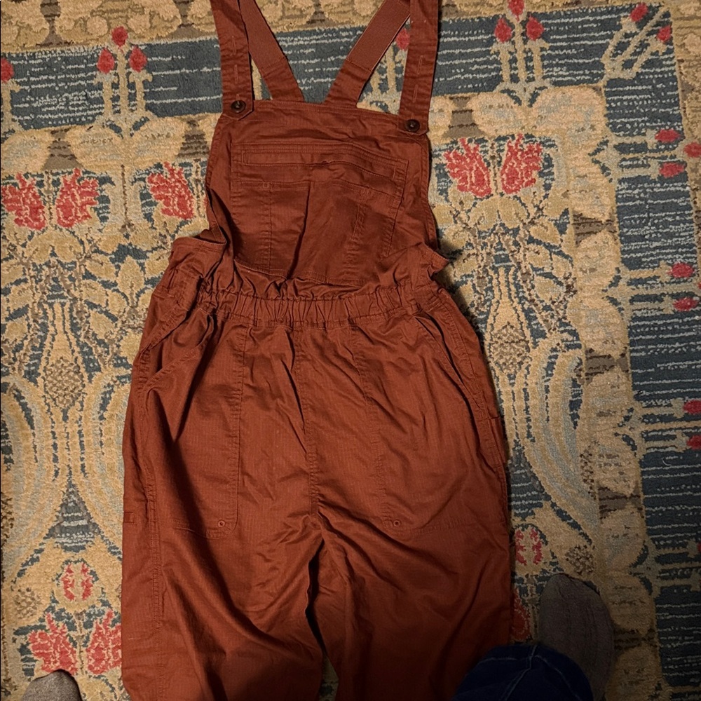 Duluth Trading Co Rust Hemp Blend Overalls L Regular
